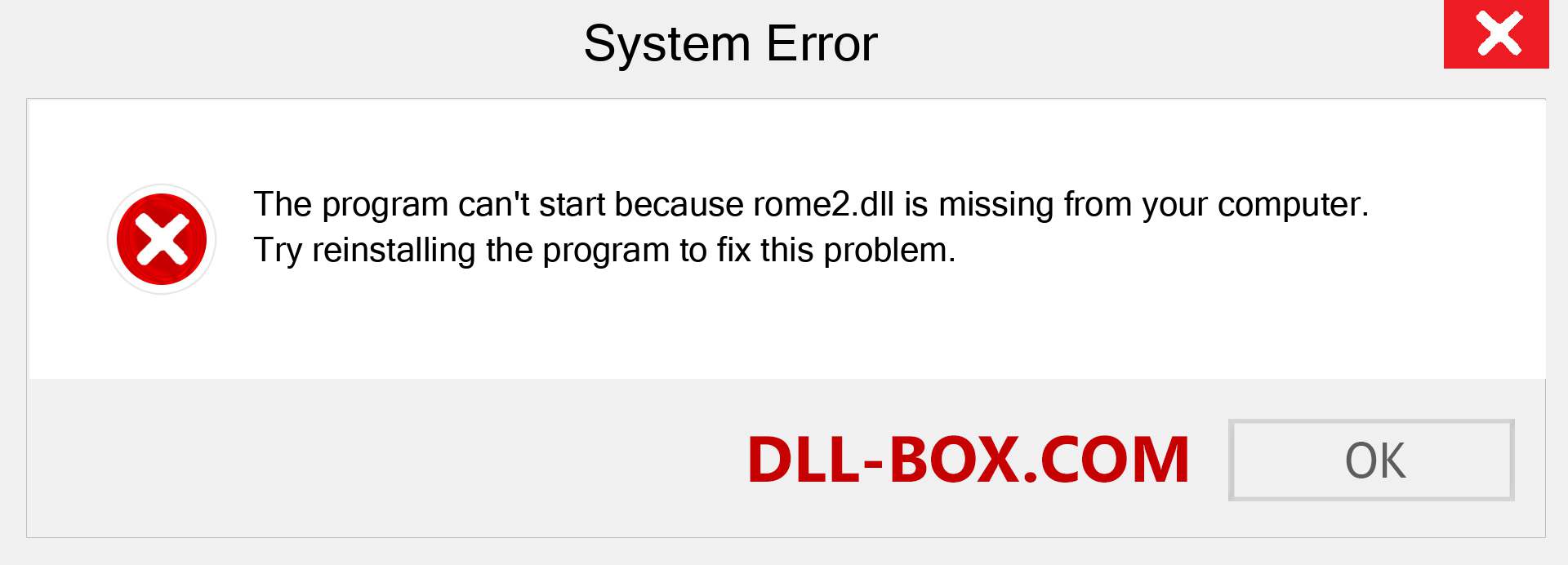  rome2.dll file is missing?. Download for Windows 7, 8, 10 - Fix  rome2 dll Missing Error on Windows, photos, images